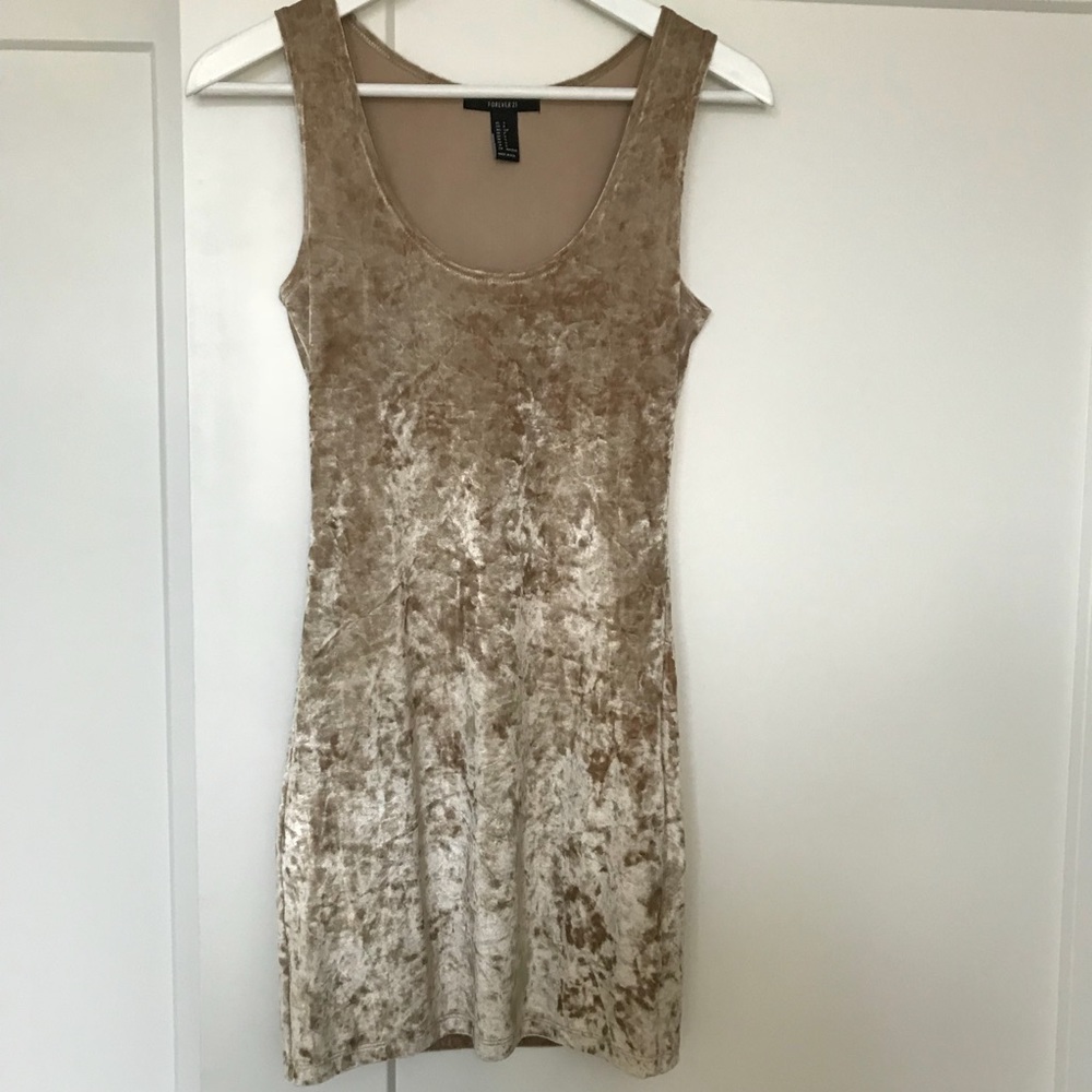 Gold Velvet Mini Dress!